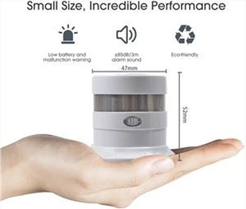 3 V Lityum Pilli Mini Duman Alarmı